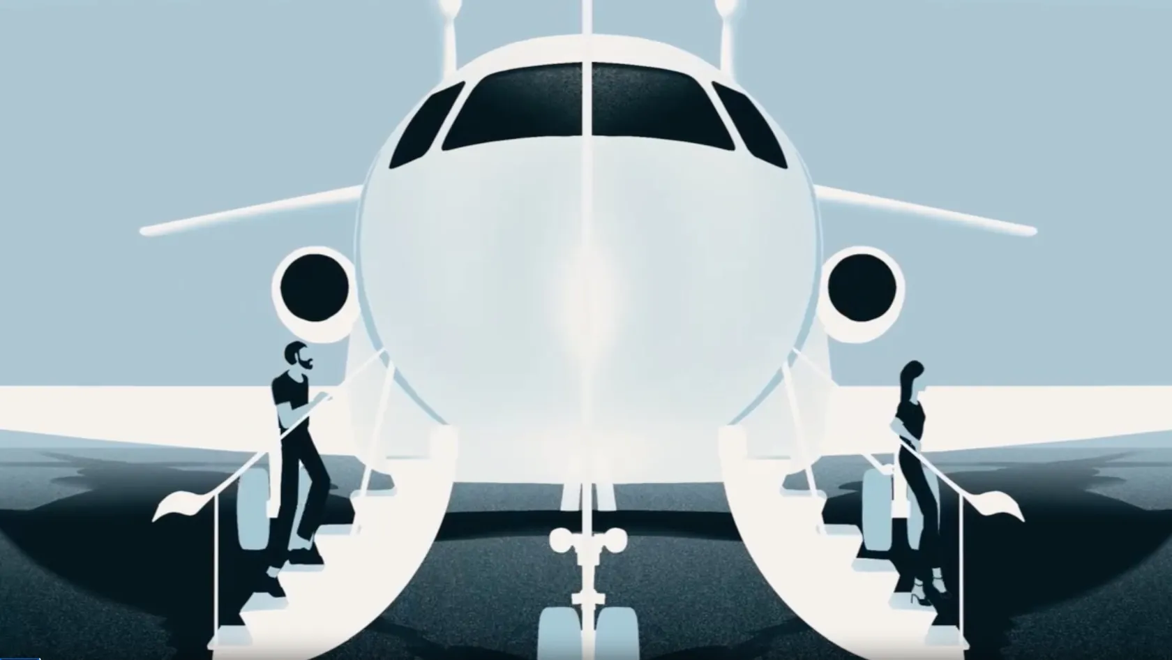 Travelers sharing a private flight